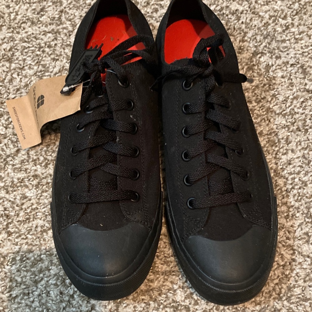 Shoes For Crews Black Canvas Women's Sneakers